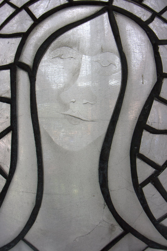 Glass Window with image of Sister Taluca