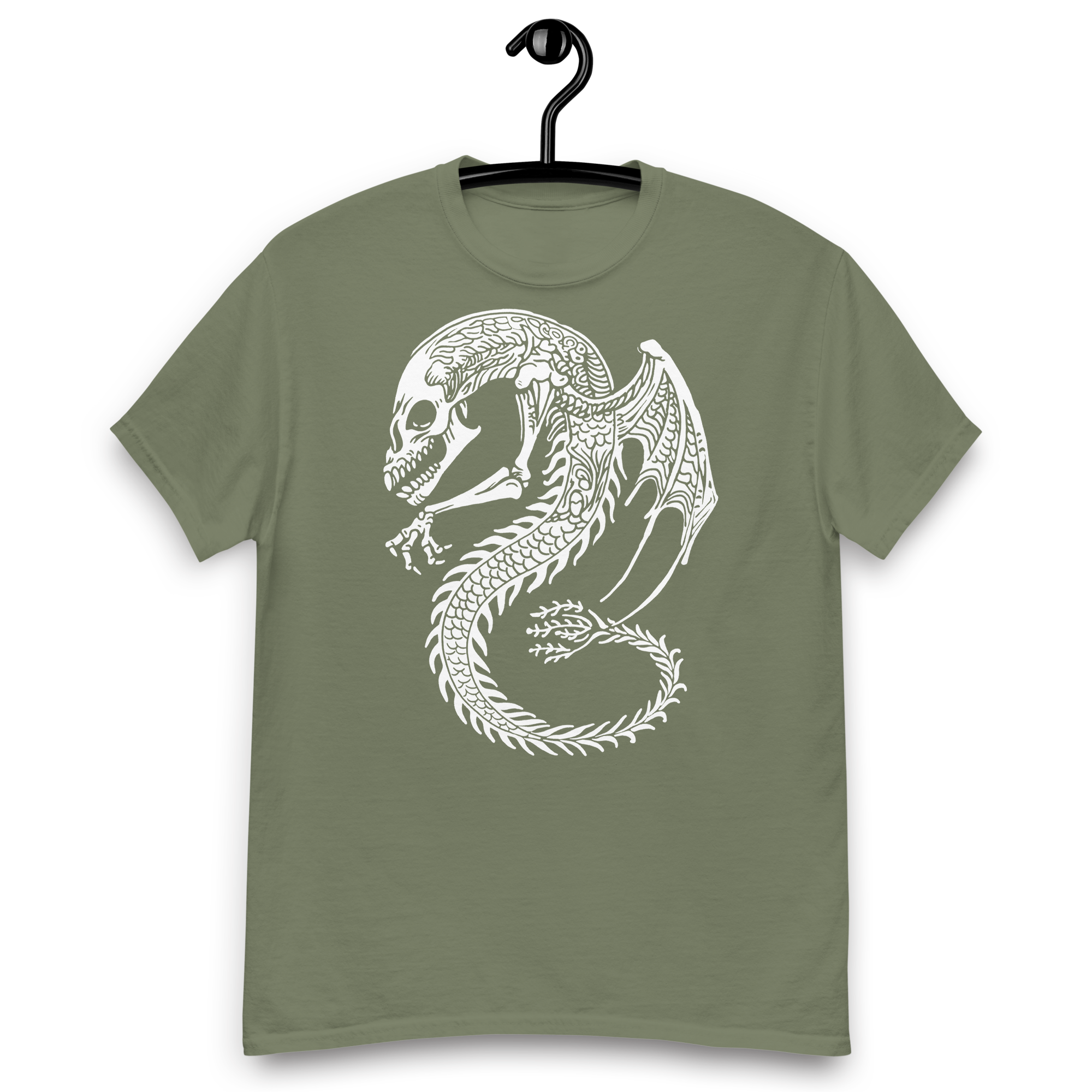 unisex-classic-tee-military-green-front-6669e712385bf.png