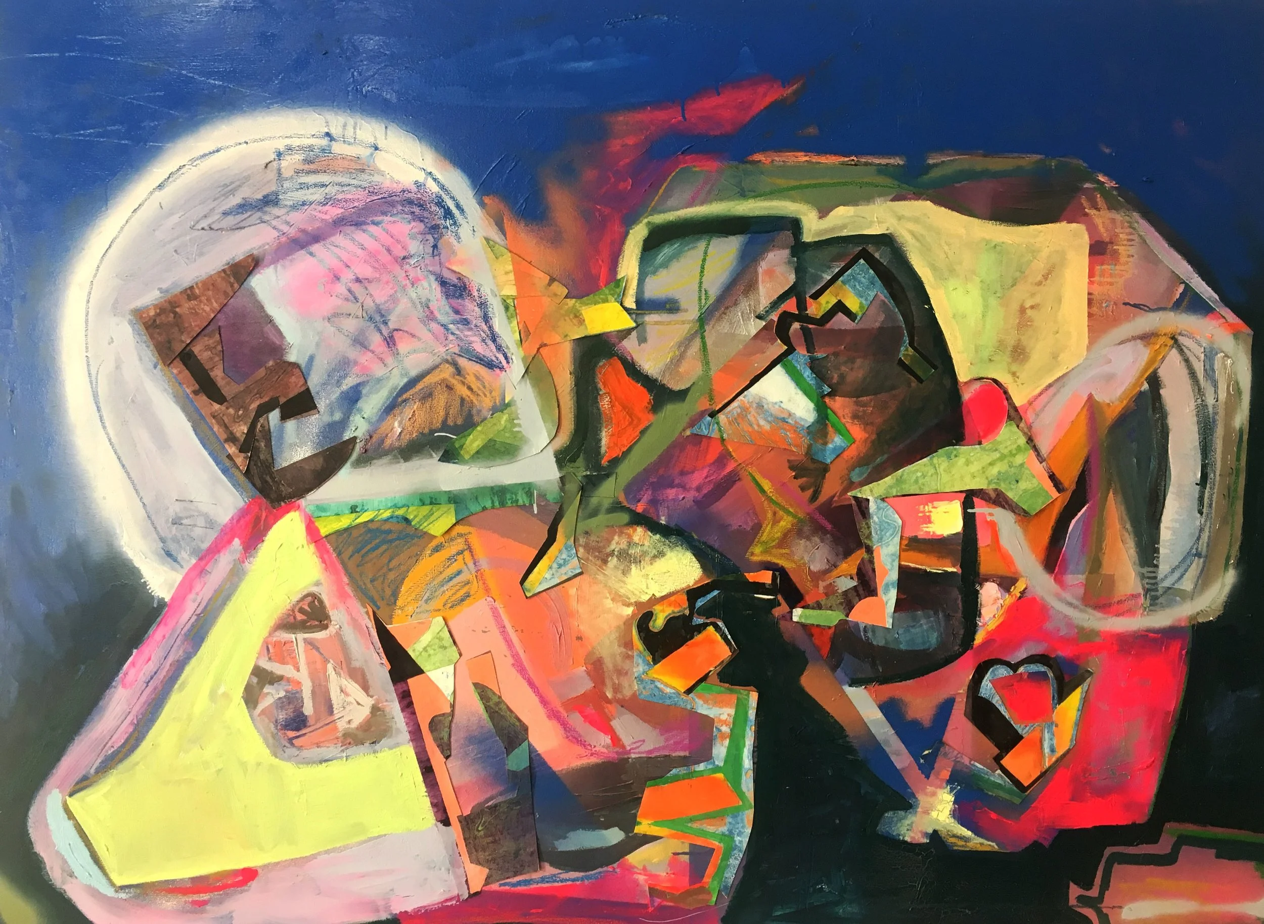 Time Lapse, Mixed Media on canvas, 48x65in