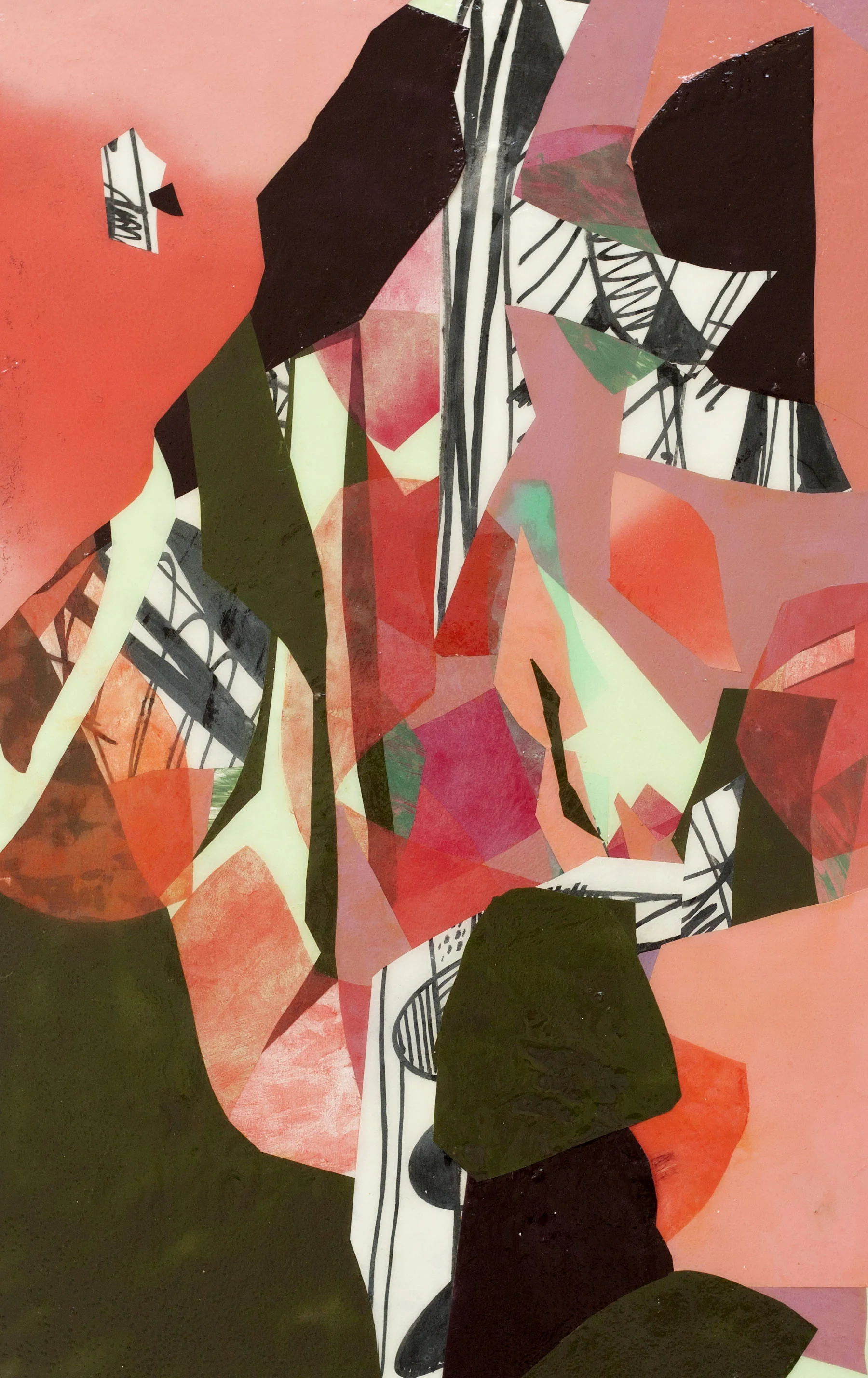 Pus Volcano II, Mixed Media on panel, 36 in x 24 in