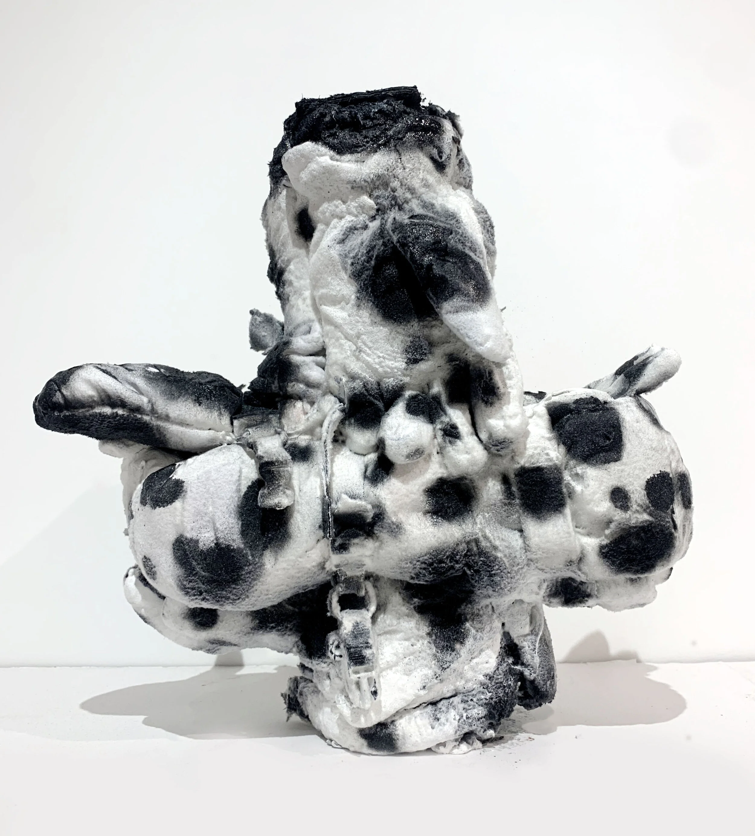  Milkin it  Up-cycled gloves, nylon, cardboard, acrylic  18” x 14” x 5”  2020 