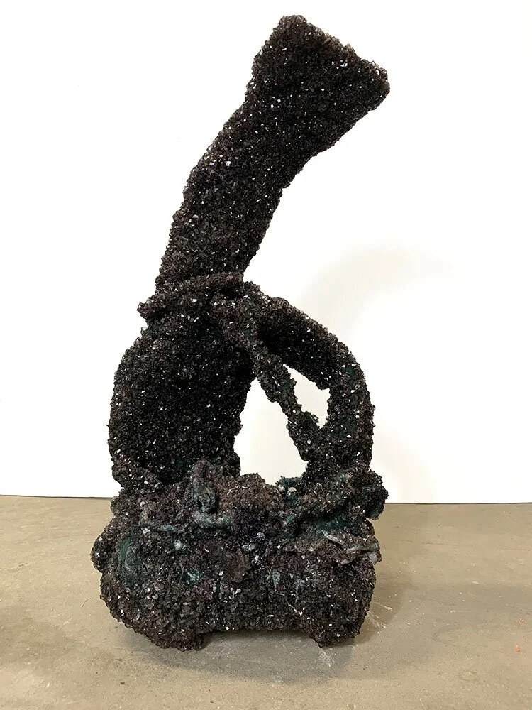  Swallow my Prize   Button Down Shirts, Resin, Nylon fibers, chain, dye, sodium crystals 23 in x 12 in x 7 in  2021   