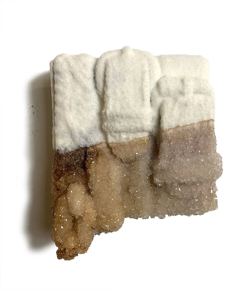  Save it for tomorrow  Belts, Resin, Nylon fibers, chain, dye, sodium crystals 6 in x 6 in x 3 in  2021 