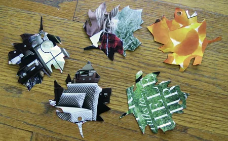 Vary the hole placement so the leaves "fall" randomly.