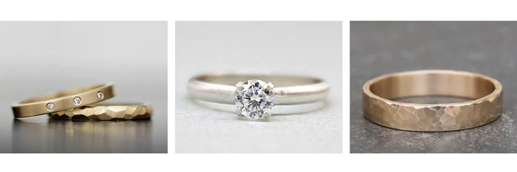 Rose gold ring by Rosados Box // Forever brilliant 2 carat ring by Kyle Anne Metals // Moissanite engagement ring by efrat deutsch