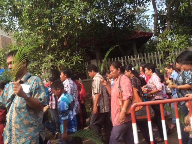 Passed by Roman Catholic churches celebrating Easter