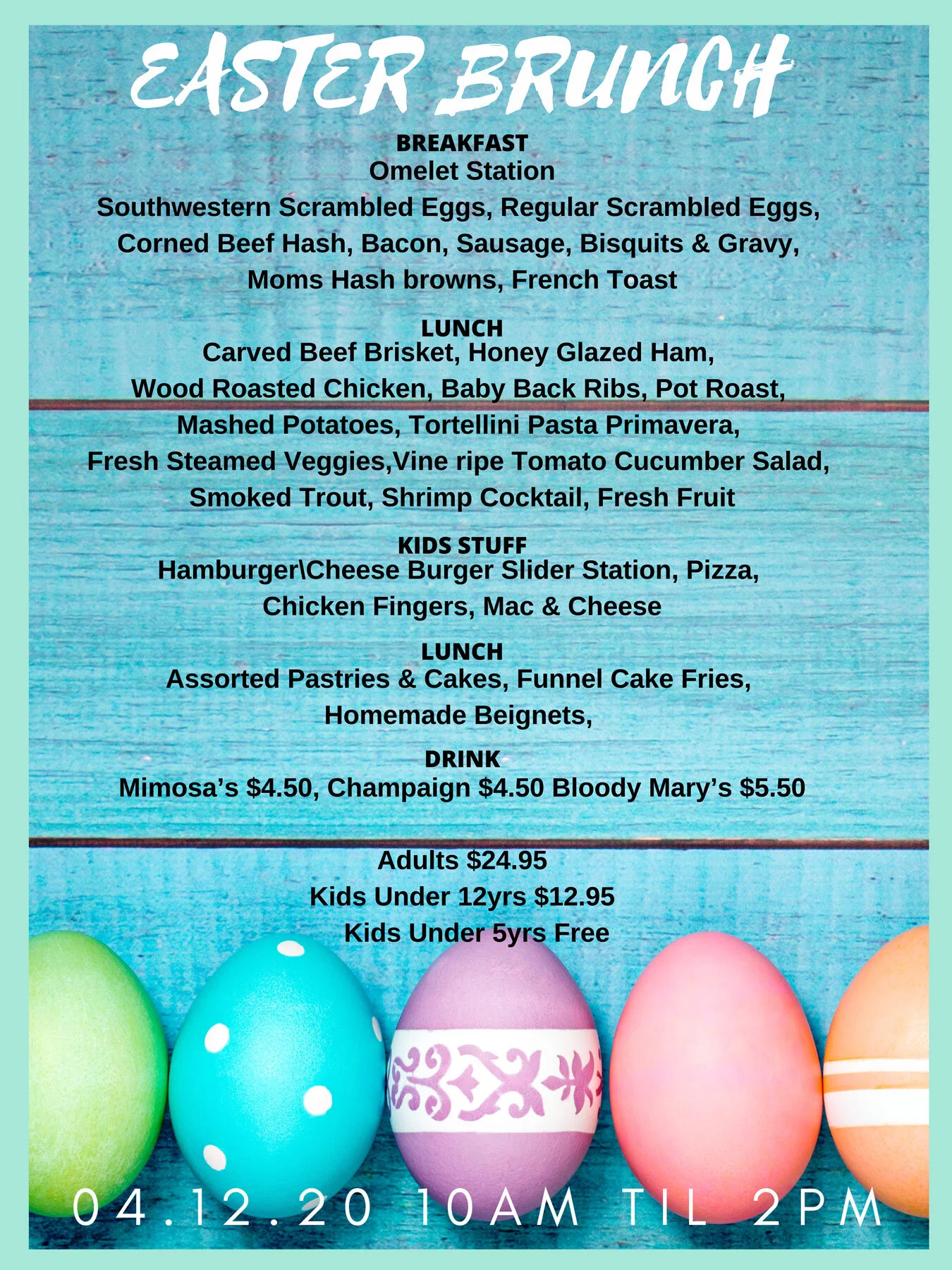 Easter Brunch At Austin's — Austin's Saloon & Eatery Restaurant Sports