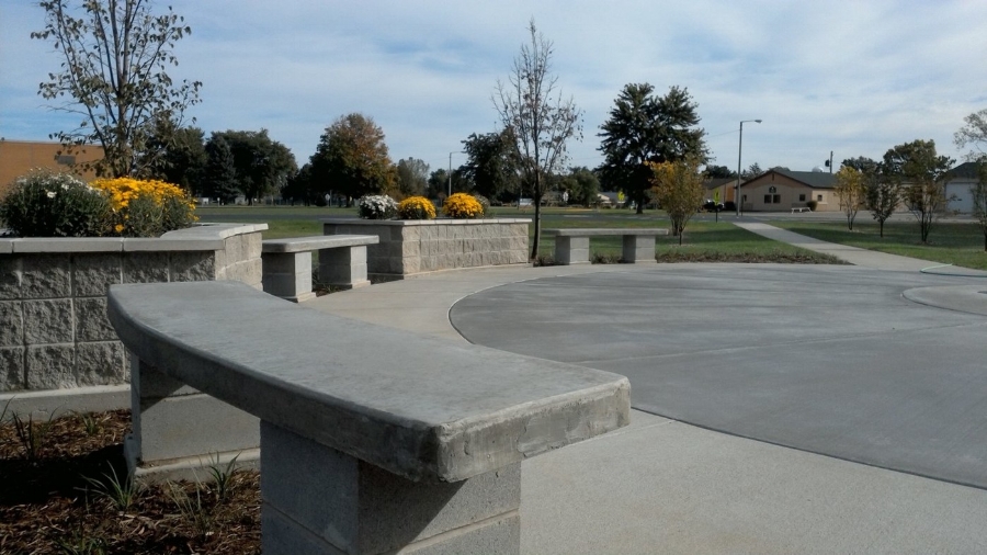 Benches and planters built with kids, ages 12-16