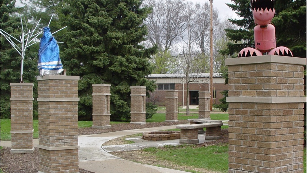 Art piers at AU Art School, with fire pit (Copy)