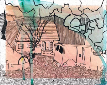 2007 6x4 Acrylic, Ink on Paper
