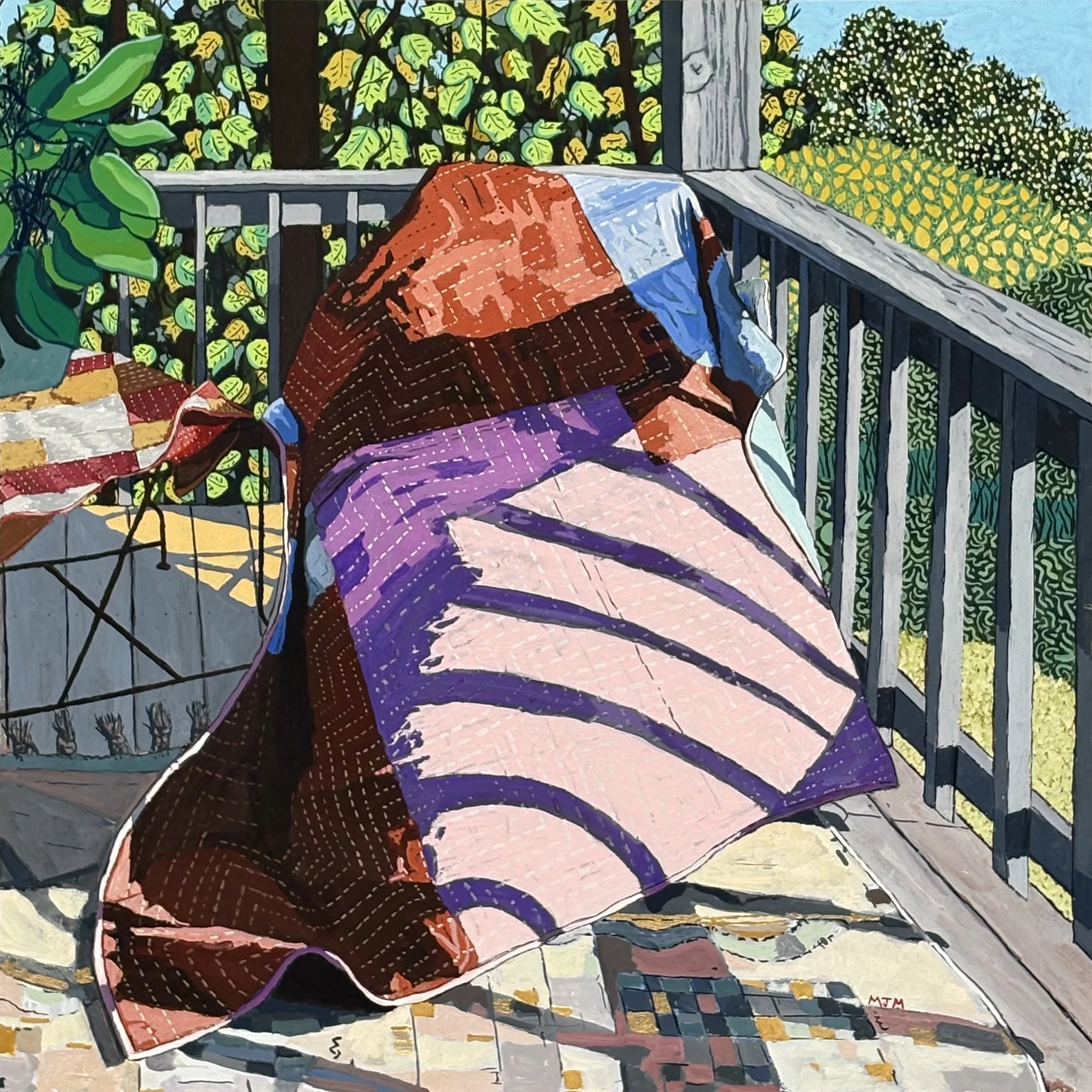 Waverly, 16x16", Acryla Gouache on Panel, 2026