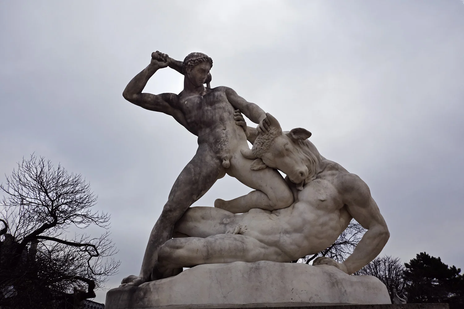 Thésée combattant le minotaure Ramey Etienne Jules (Paris-1796-1852 Marbre, 1821-1827