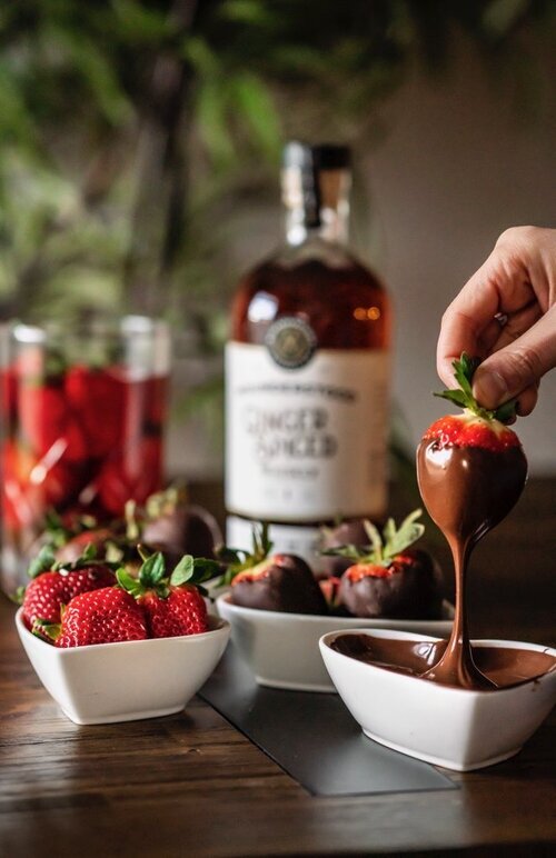 Boozy Chocolate Covered Strawberries