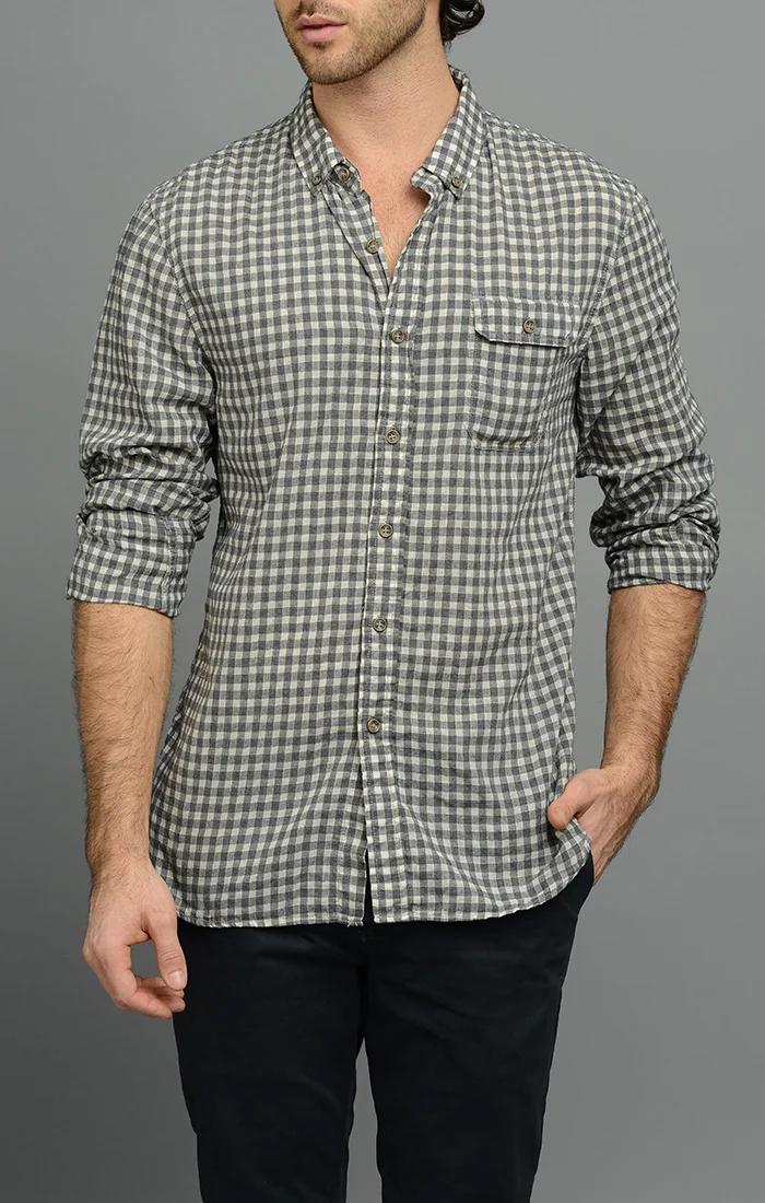Jachs Classic Plaid Shirt (GREY)