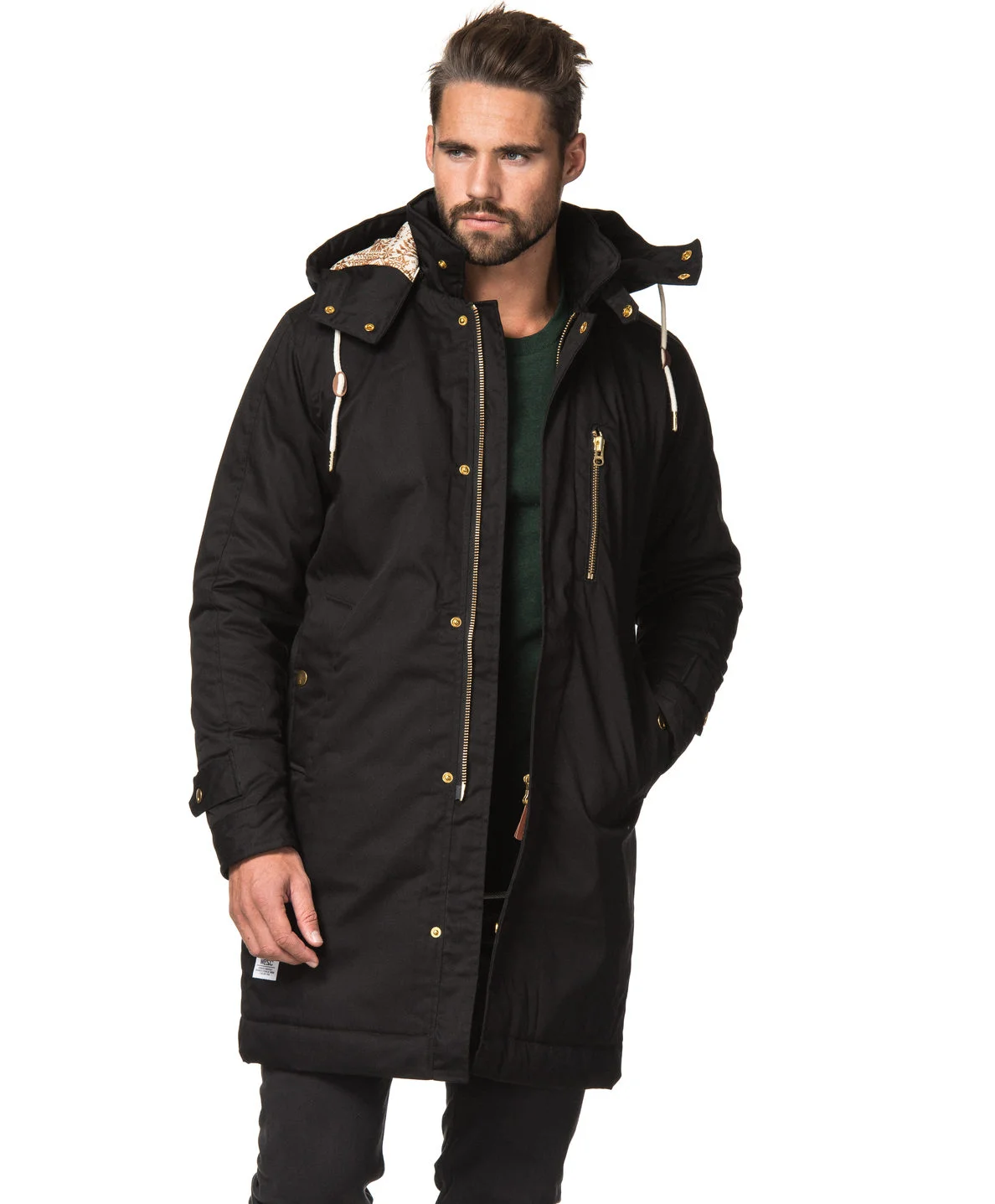 WeSC Vikram Padded Hooded Parka (Black)