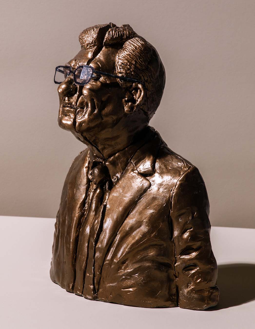  Joe Paterno #2 in gold and sliced (photo by Grant Cornett for The New Yorker) 