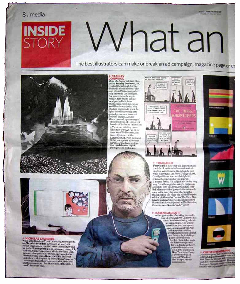 The Independent, Newspaper U.K an article on "Best" Illustration now