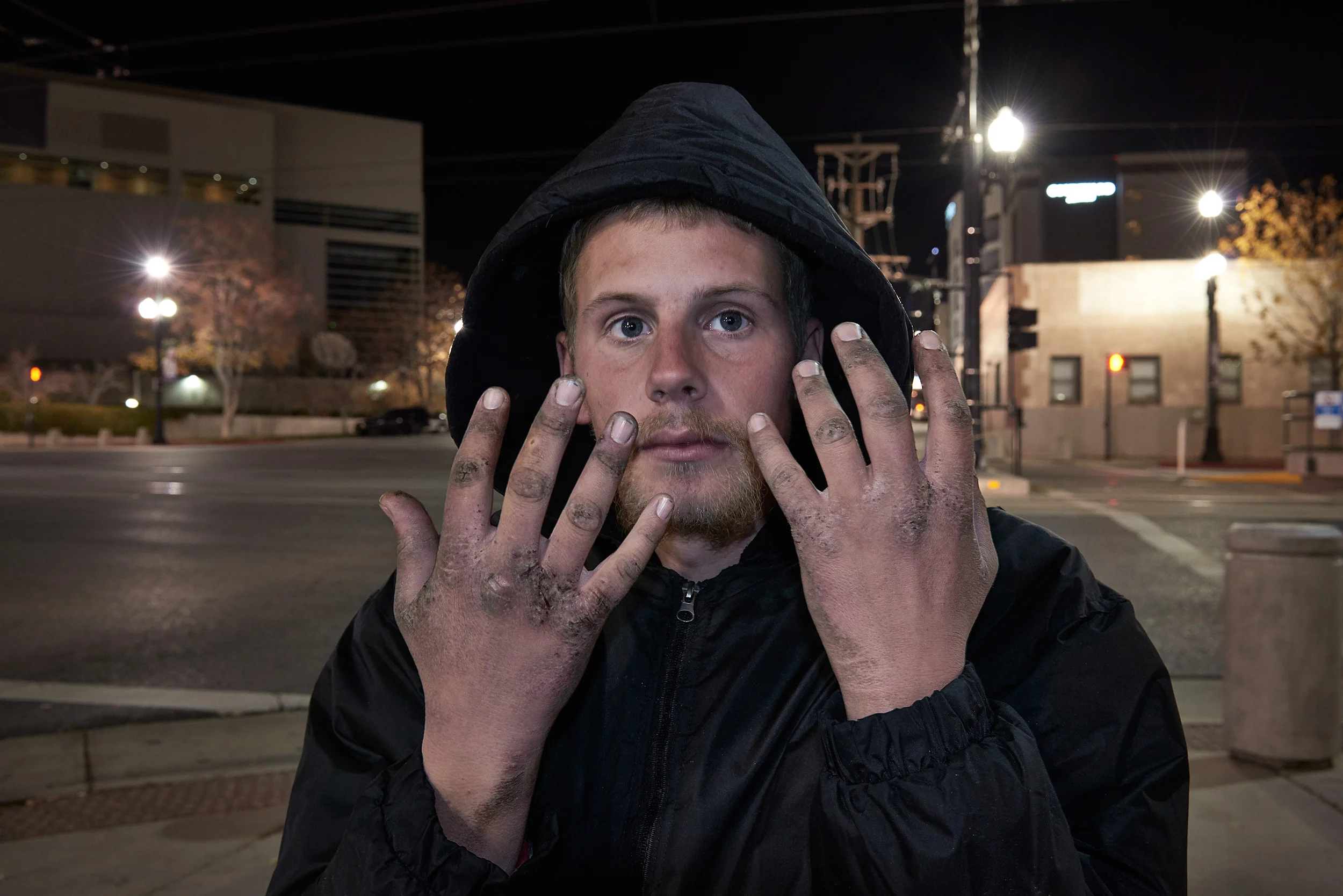 This is a project on homelessness commissioned by Hotel RL to raise funds for homeless shelters in various locations across the United States.