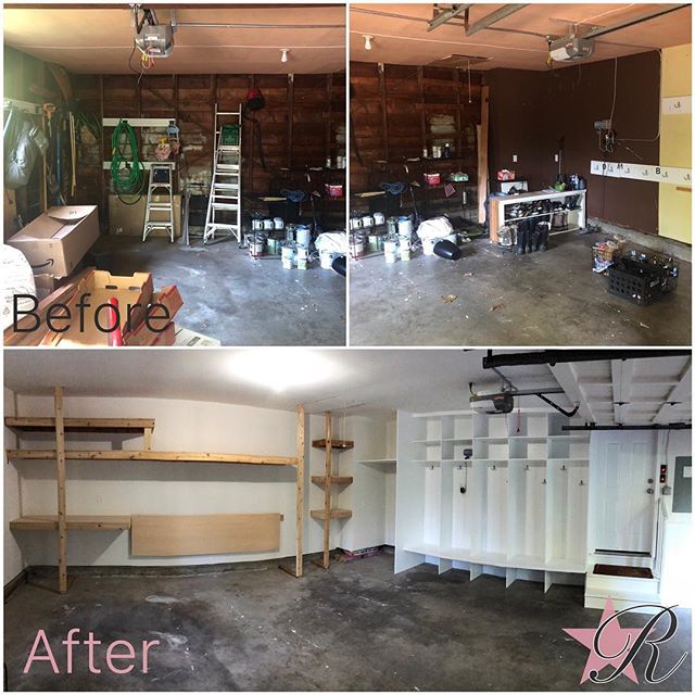 Garage remodel.
New #cubby system and collapsible #workbench. Used up left over paints to clean and brighten. Added space for extra fridge.