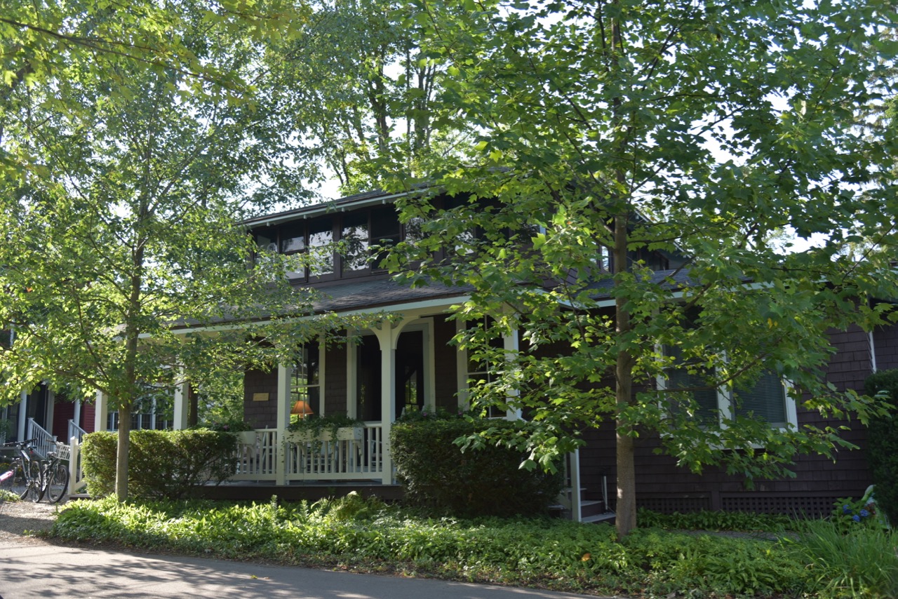 Floor to ceiling bead board adorn this home. Its 2nd floor 'birds nest' has 360 degree windows