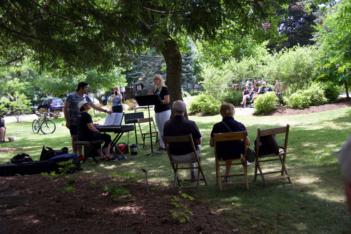 From the opera 'Candide' in the trees.