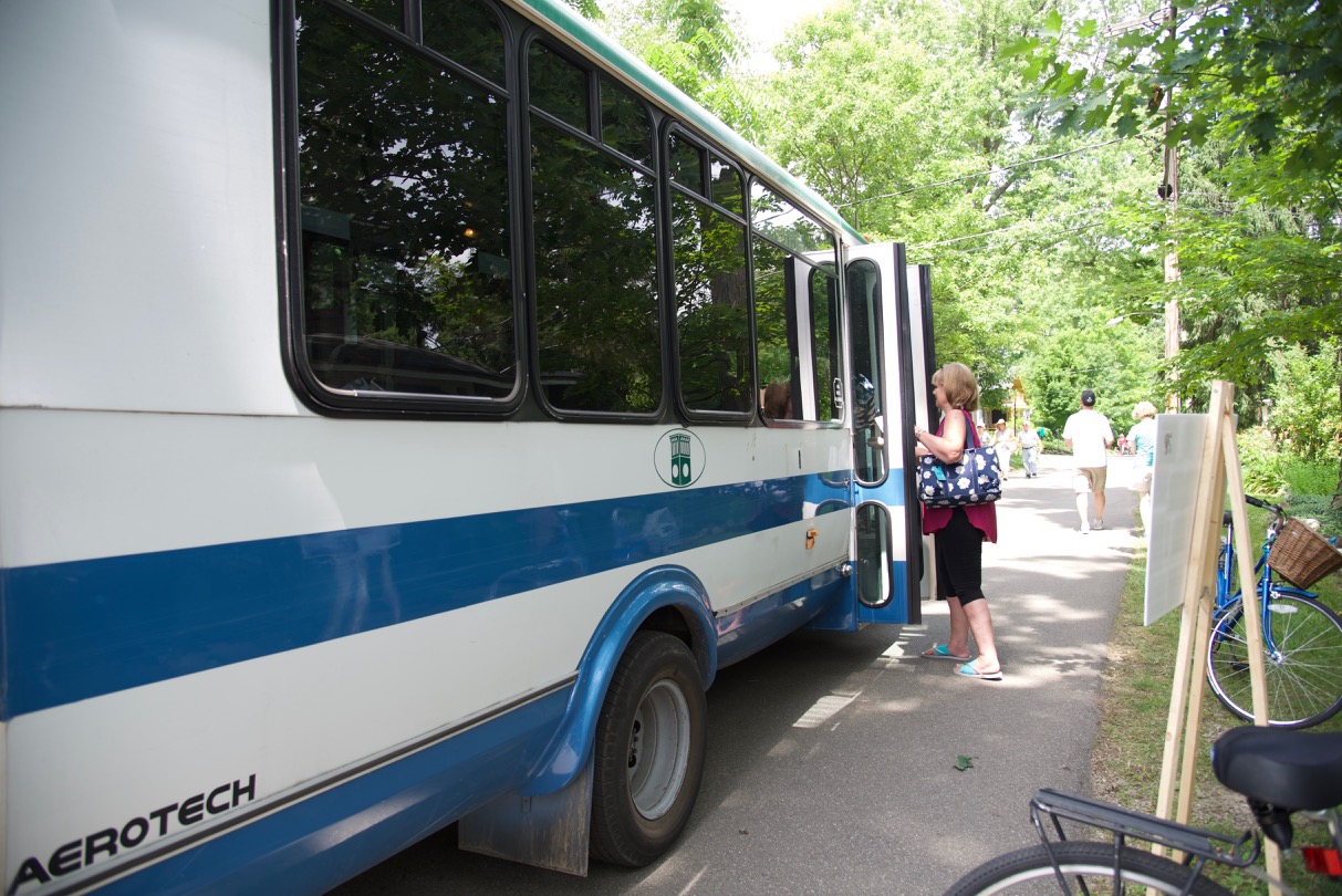 It's a walking - but always nice to catch a convenient Bus or Tram