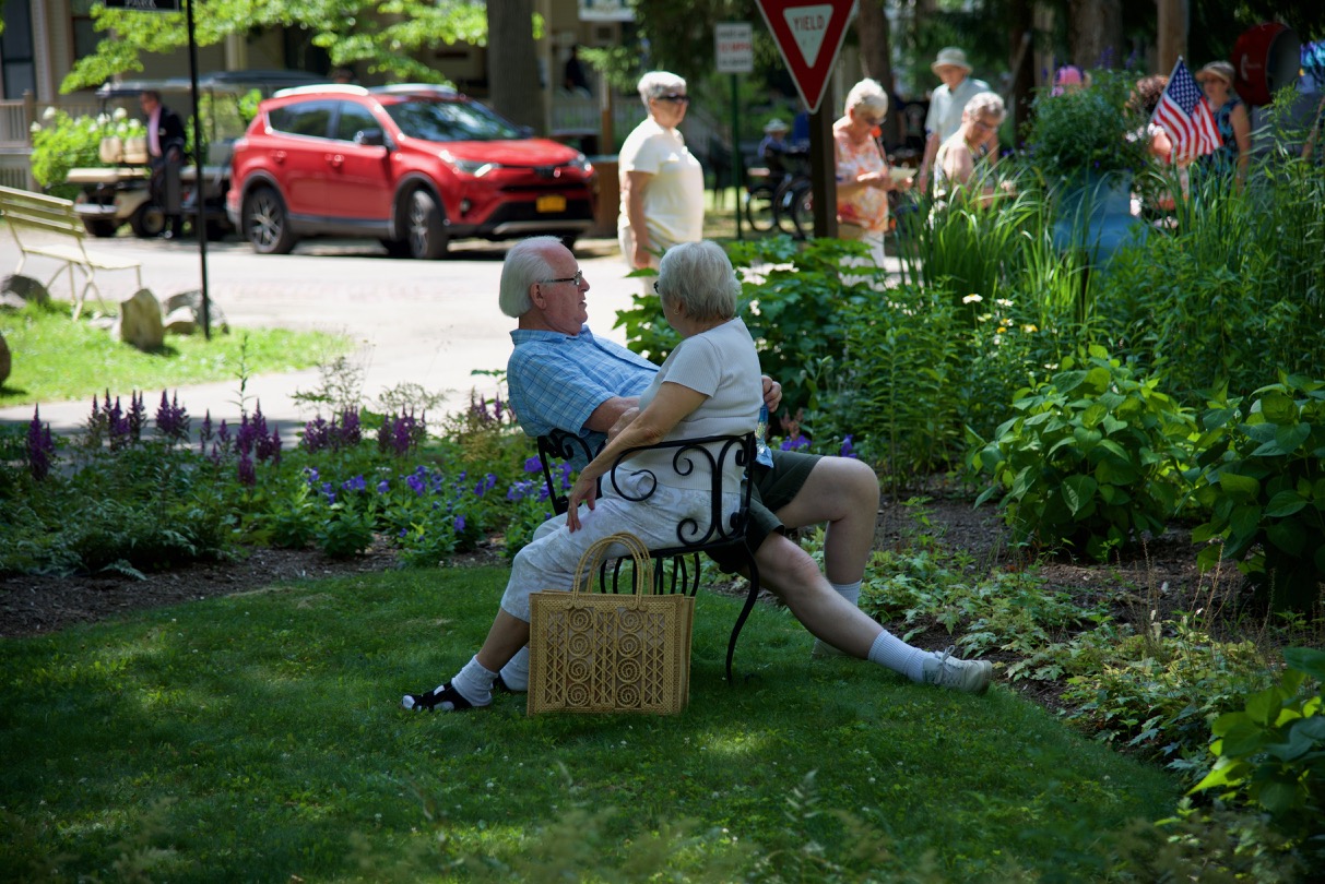 Taking a break at the Bride's Garden!