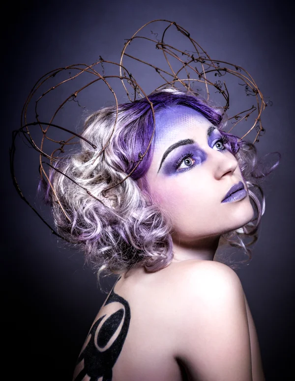 Featured in Gilded Magazine, 2015 Model: Midnight Starr Makeup: Doe Darling, Elicia Hostetter-Soltesz Hair: Nathan Prescott, Jen Belknap, Joe Barry Trephin Salon, Boston, Massachusetts