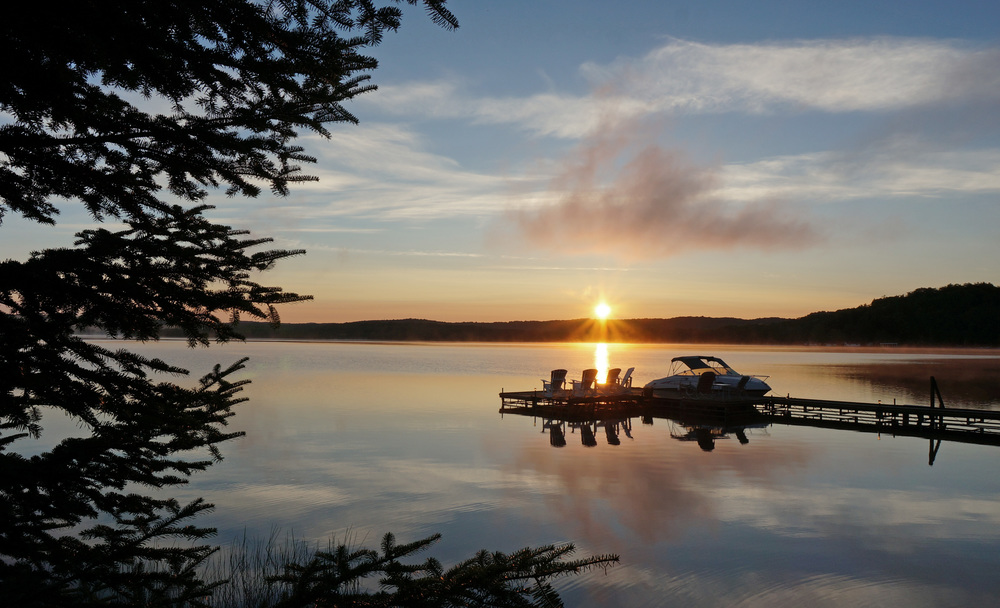 Sunrise over the lake