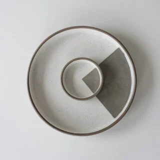 Triangle Platter with Dip Dish