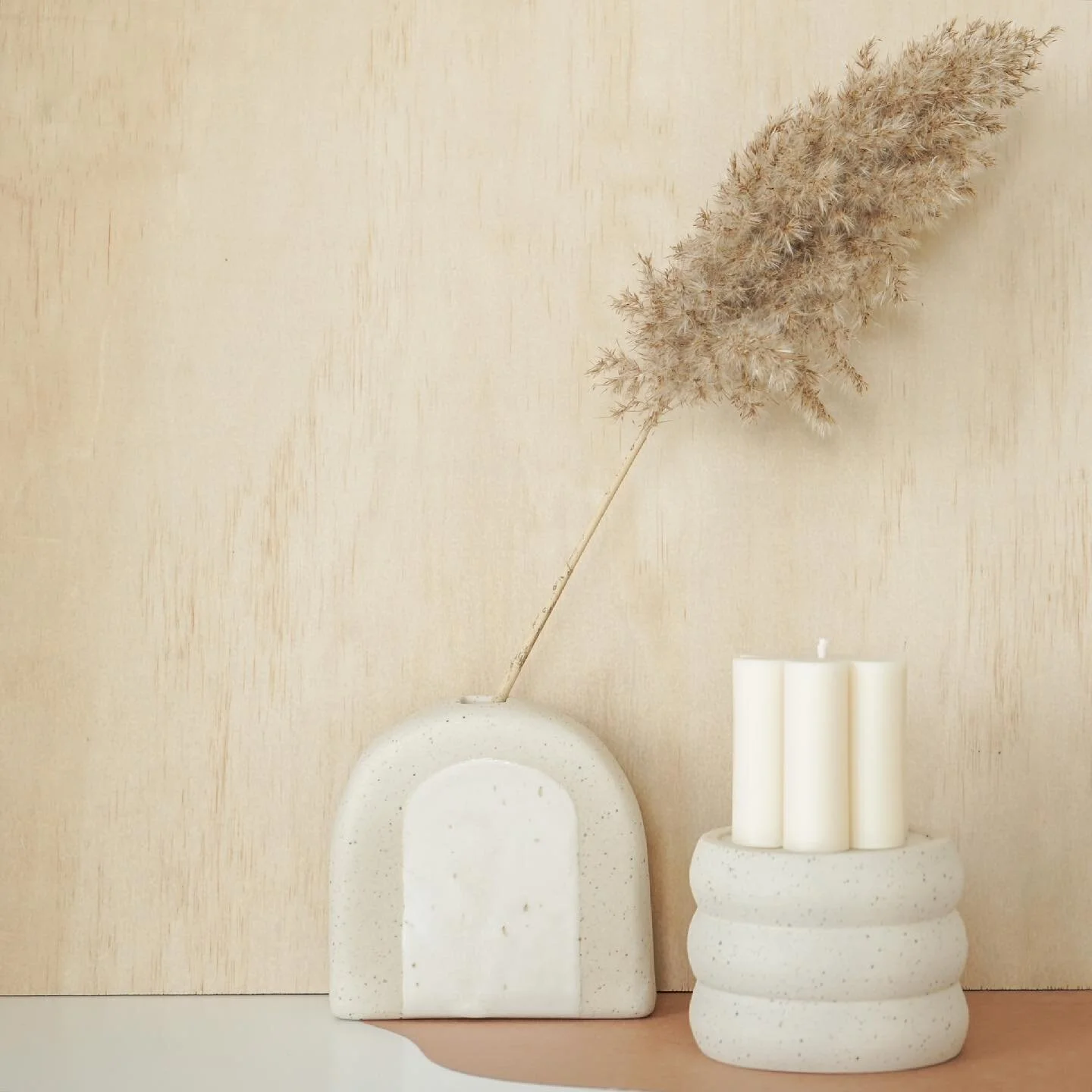 I&rsquo;ve been testing out a few pillar candle holder ideas. I like how these could double as a little planter if you flip them over. I&rsquo;m due to make some more of these arch vases as well. I&rsquo;ve been trying to make a few things  in betwee