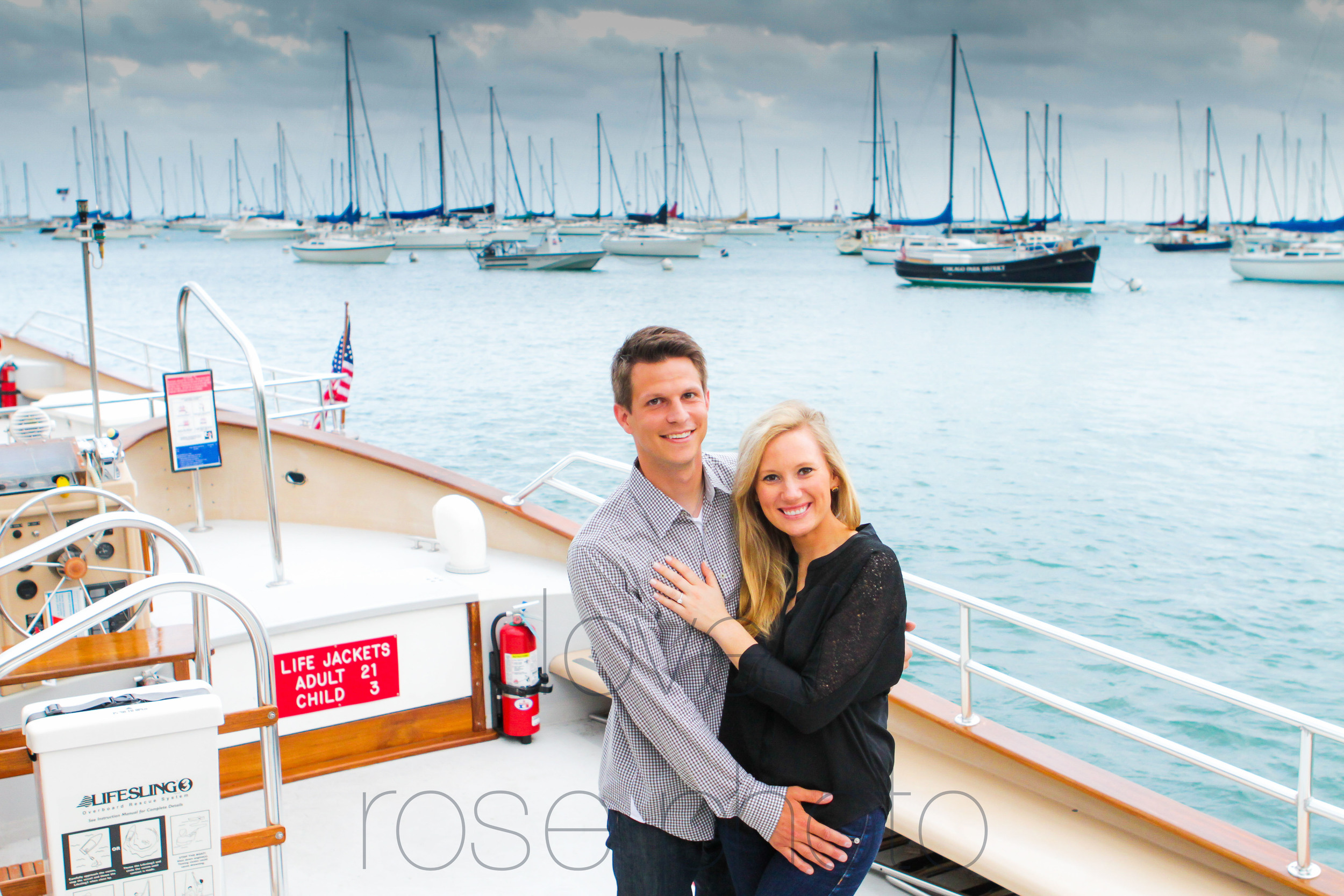 chicago yacht club lake front engagement shoot olive park chicago theater wedding photographer rose photo-002.jpg