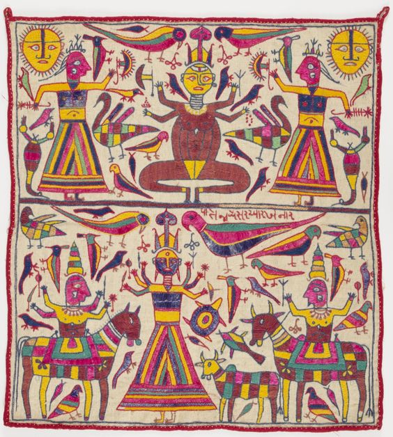 Embroidered Ceremonial Hanging (Ganesha Sthapana)
