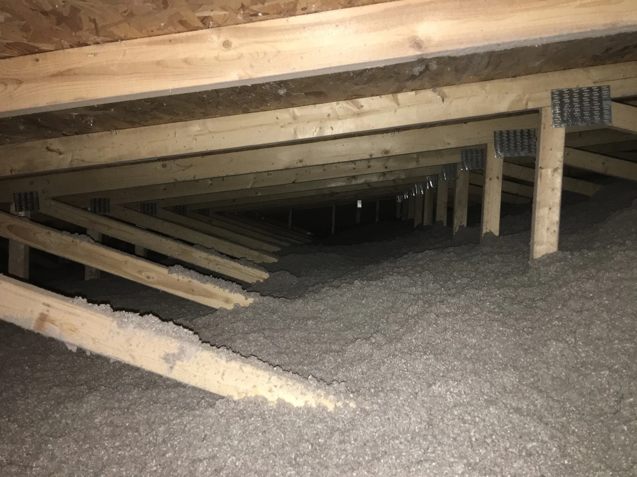 Attic insulation (blown-in cellulose)