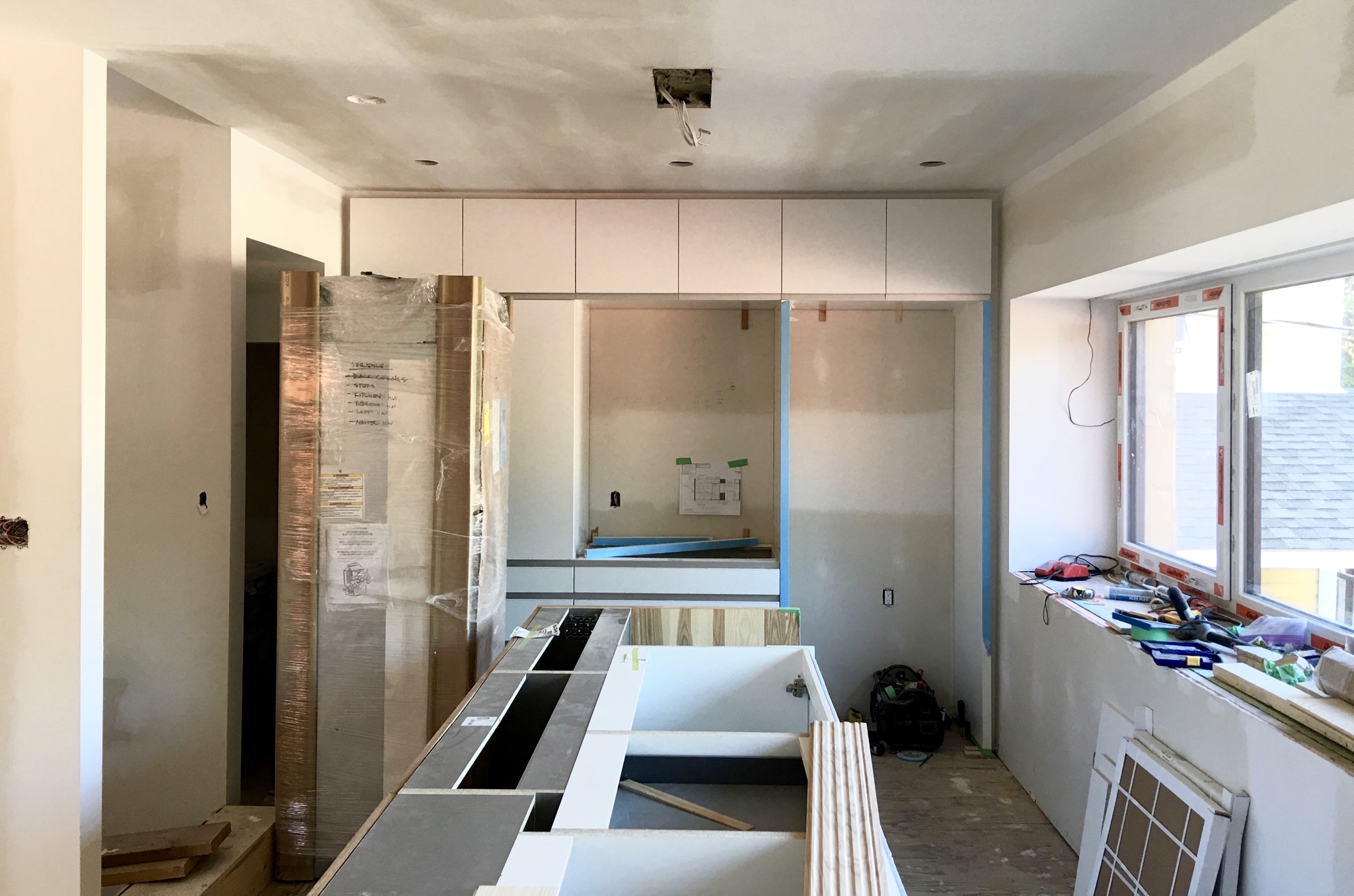 Kitchen install is well underway