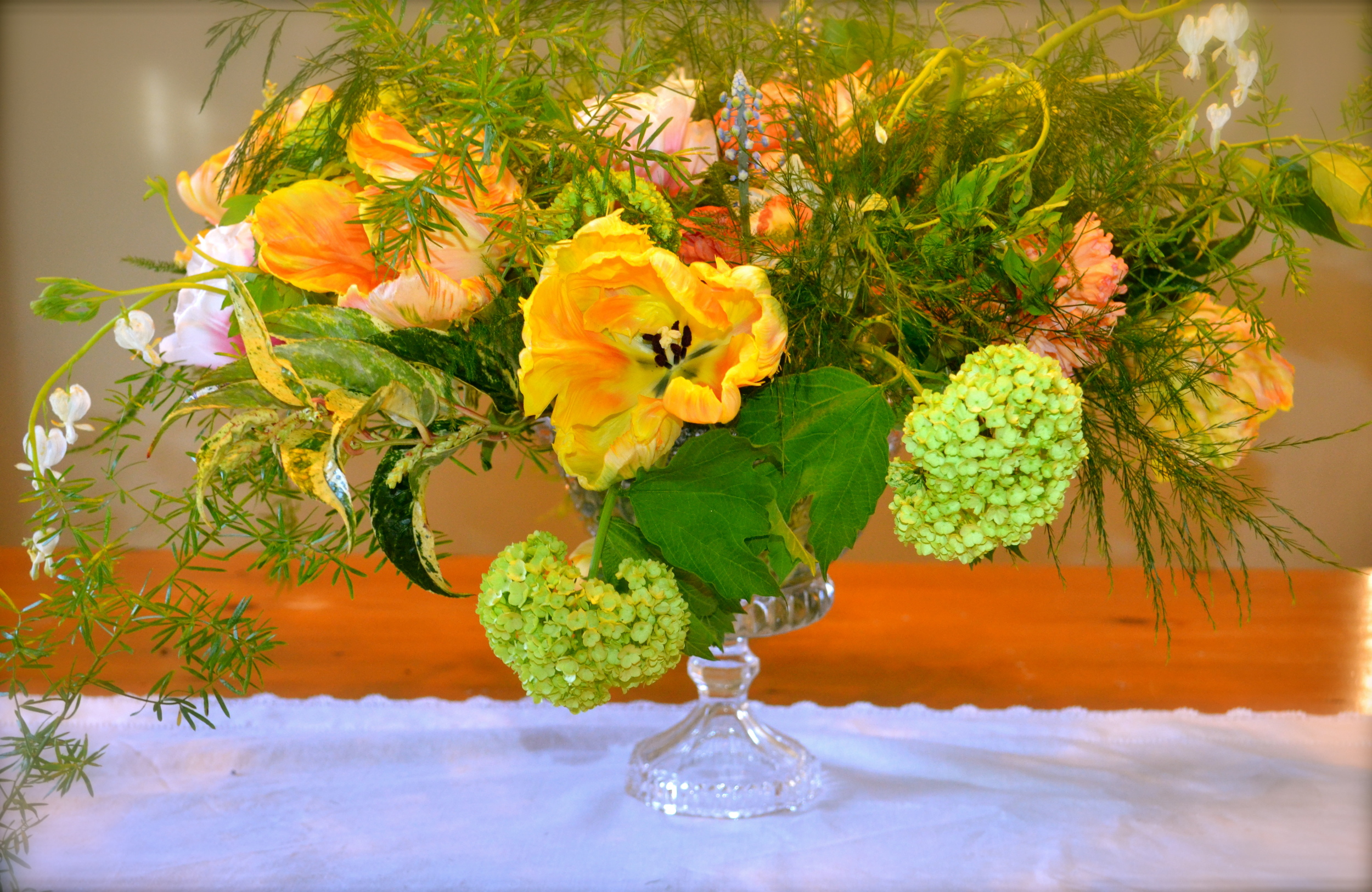 Garden Style Long Island Wedding Centerpiece 