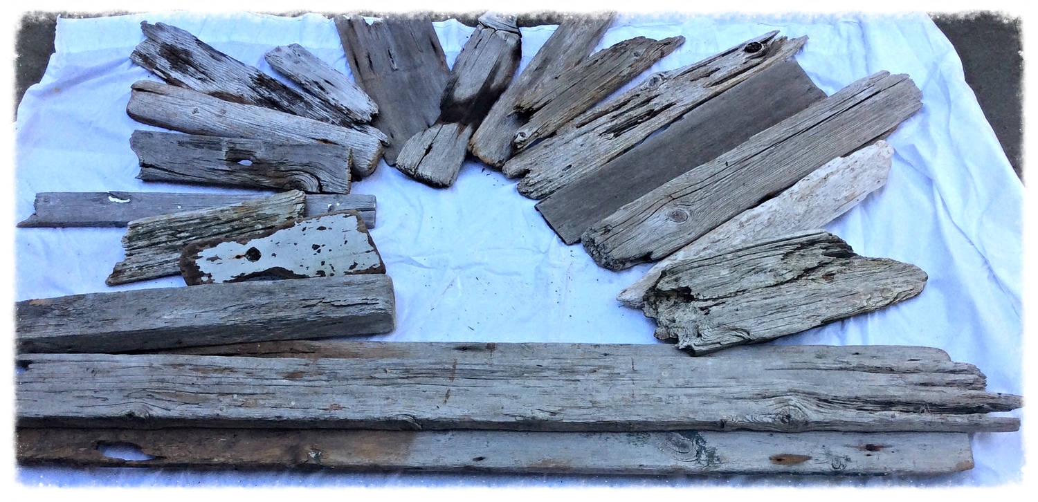 Driftwood in all shapes and sizes ready for your custom made driftwood sign...