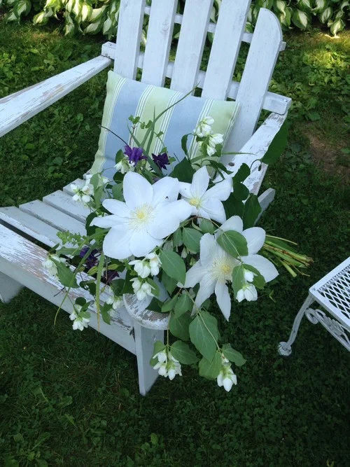 Garden Style Flowers Hand Tied Bouquet Clematis