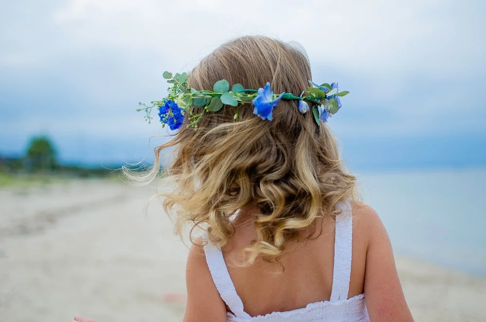 Flower Crown Long Island Beach Wedding
