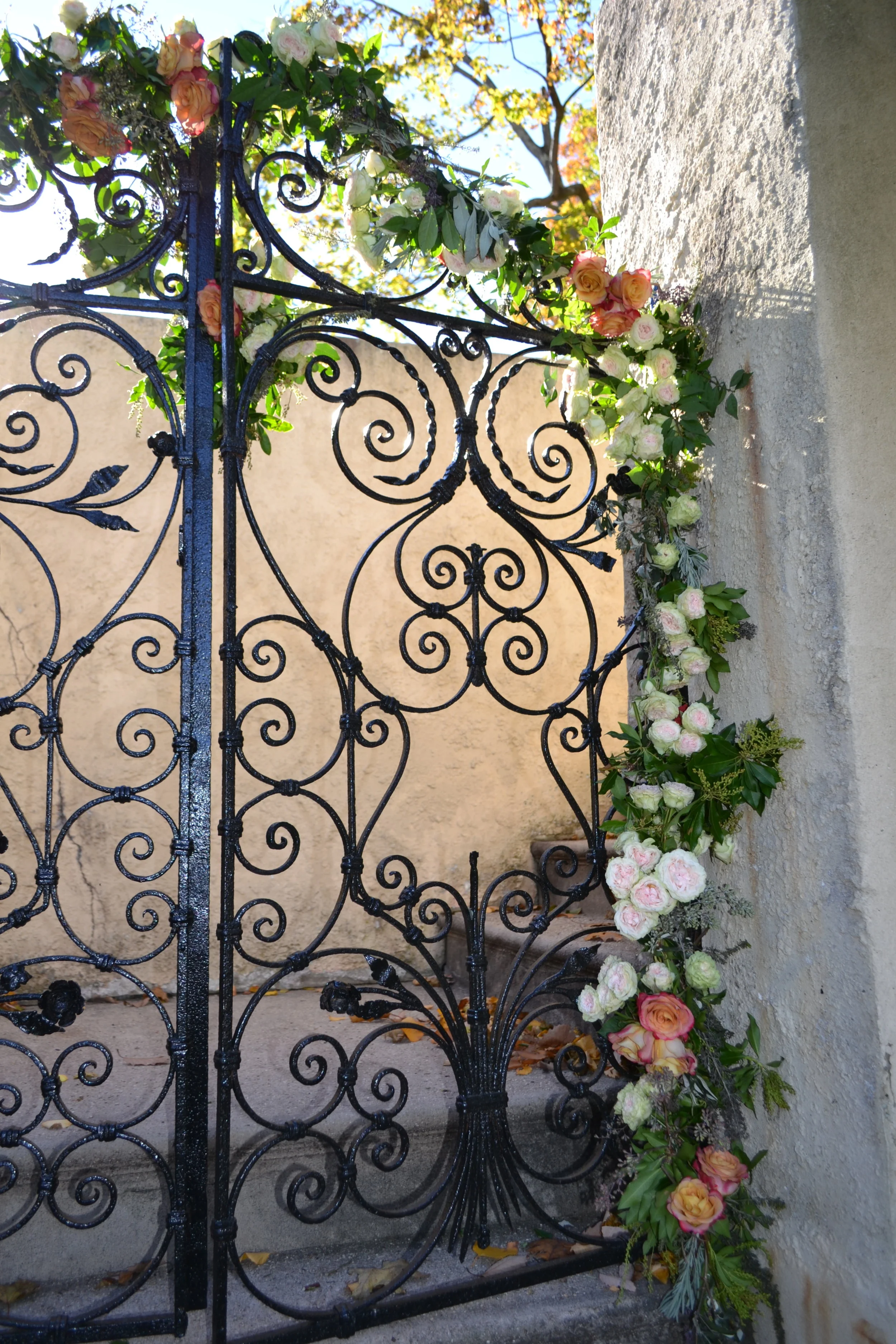Vanderbilt Mansion Rose Garden Wedding Flowers Long Island NY