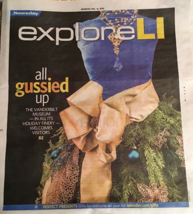 Our Christmas Dress on the Cover of Explore LI Section of Newsday .
