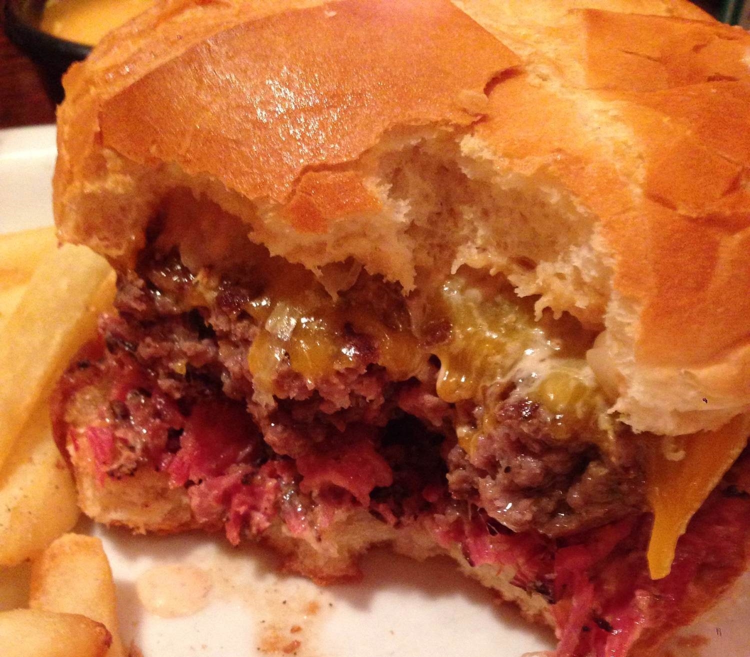 It's a burger, but it's also pastrami...