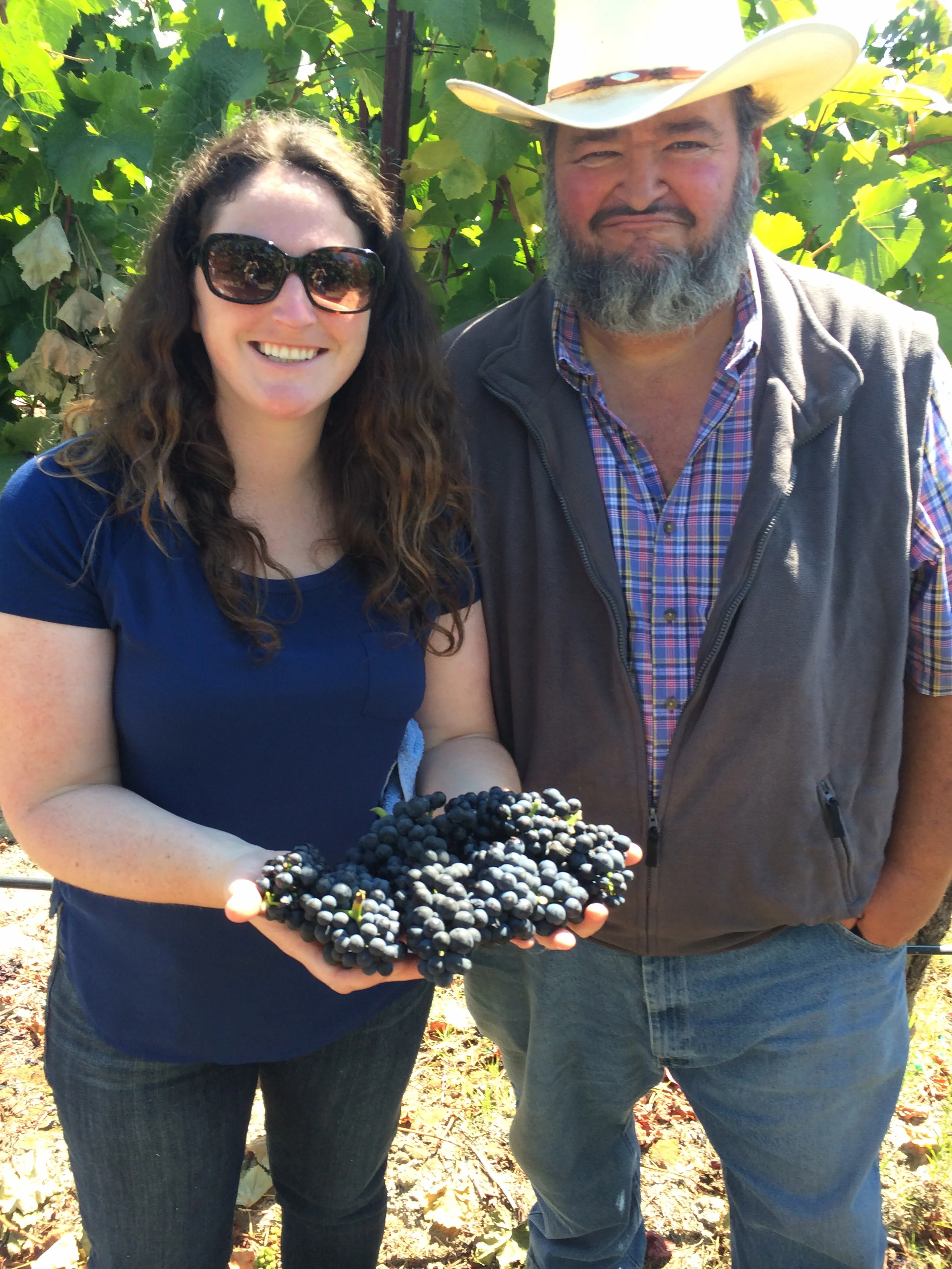 Emeritus' "President of Fun" Mari Jones and Vineyard Manager Kirk Lokka Clone-ing Around