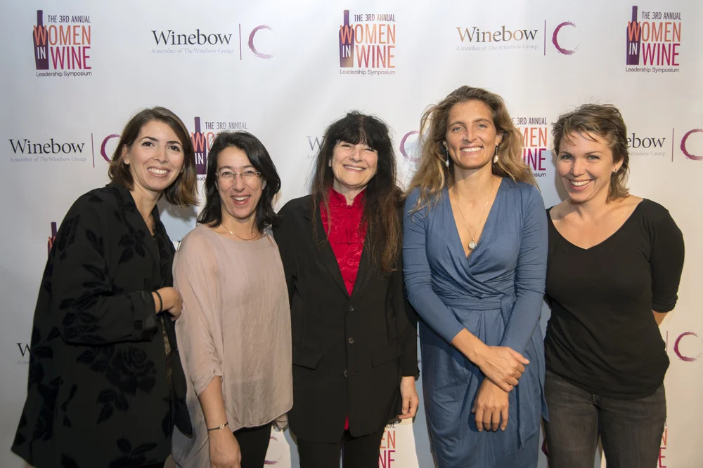 From left to right: Valentina Argiolas, Argiolas; Maria Pica, Portugal Ramos Family Estates; Ruth Reichl; Izabella Zwack, Dobogó; Autumn Stoscheck, Eve's Cidery