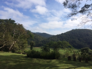 View from the Inn overlooking the lush valley of the Cantareira System