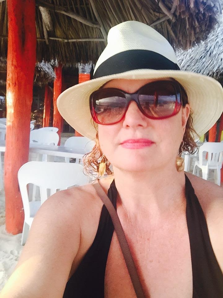 Kimberly enjoying some much needed time on the beach.