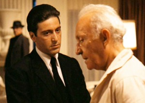 Michael Corleone and Hyman Roth in "The Godfather II". Photo courtesy of Paramount Pictures.