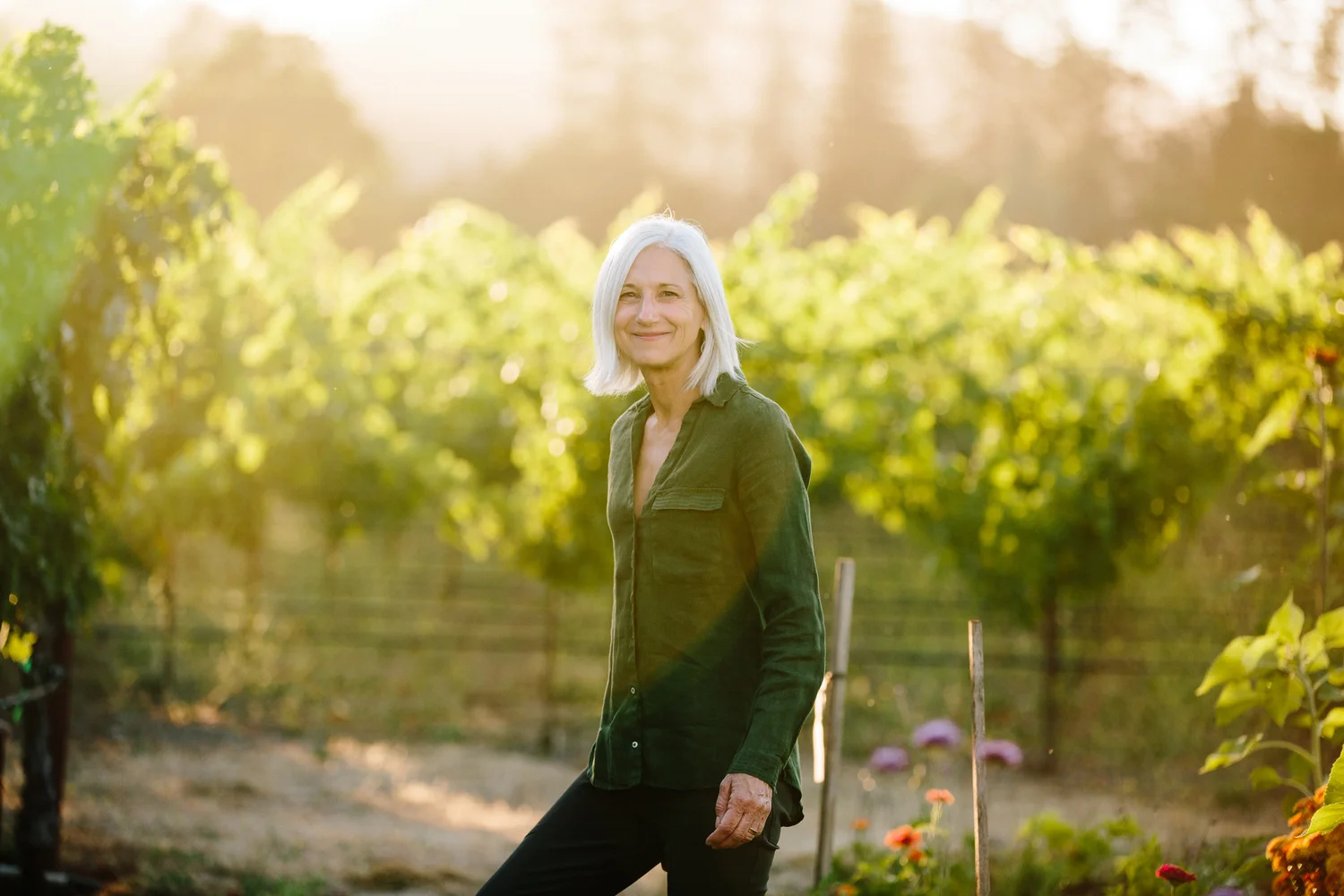 Rosemary Cakebread on her Saint Helena estate. Photo courtesy of Meg Smith.