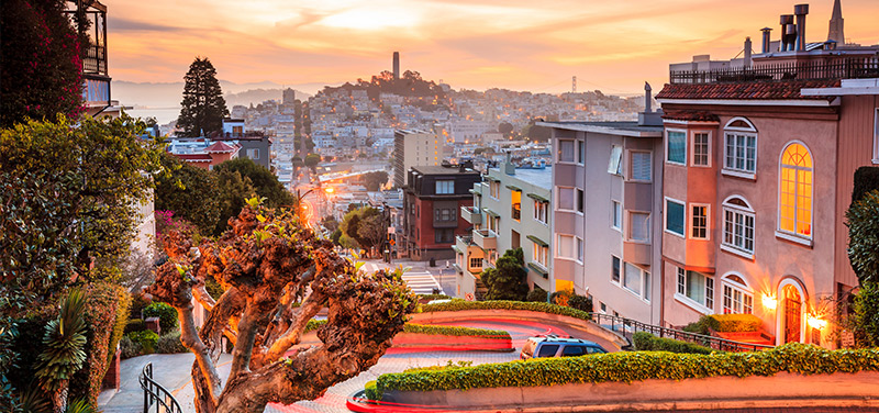 Sunset on Lombard Street. Photo courtesy of SAE Institute.
