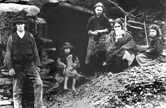 A poor Irish family ca. 1888. Photo couresty of Irish America magazine.